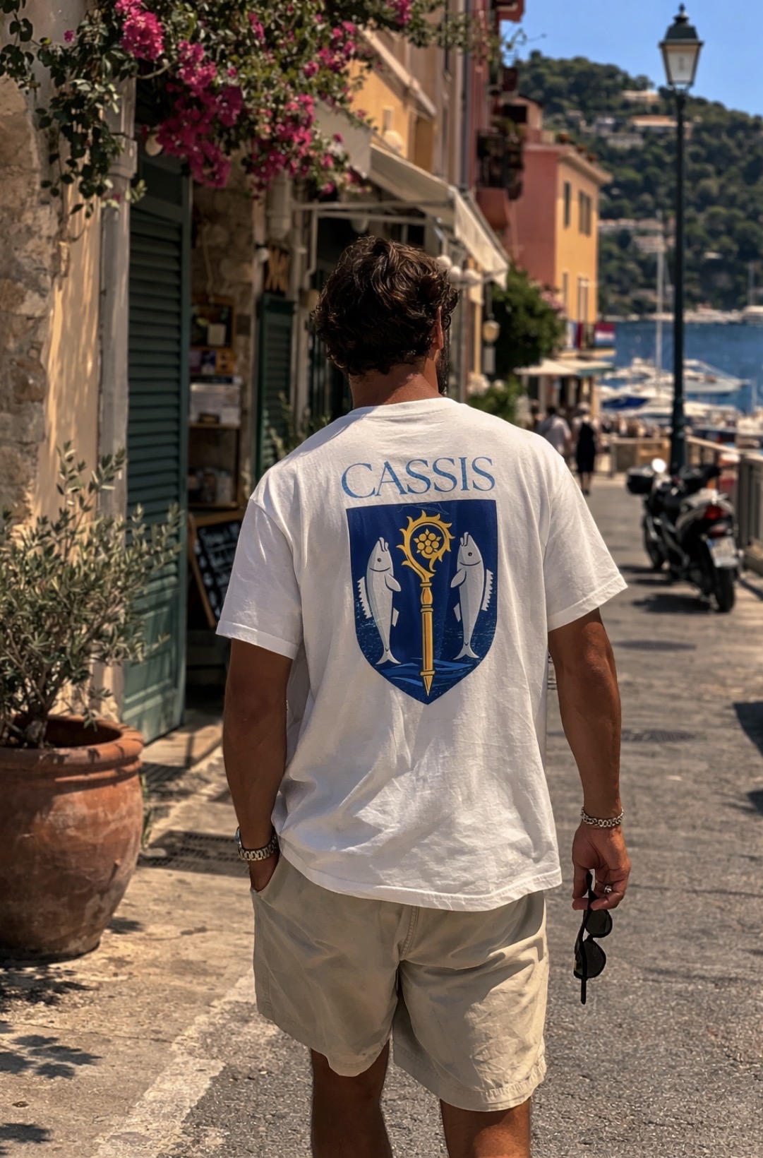 Cassis — Textile — blason sérigraphié